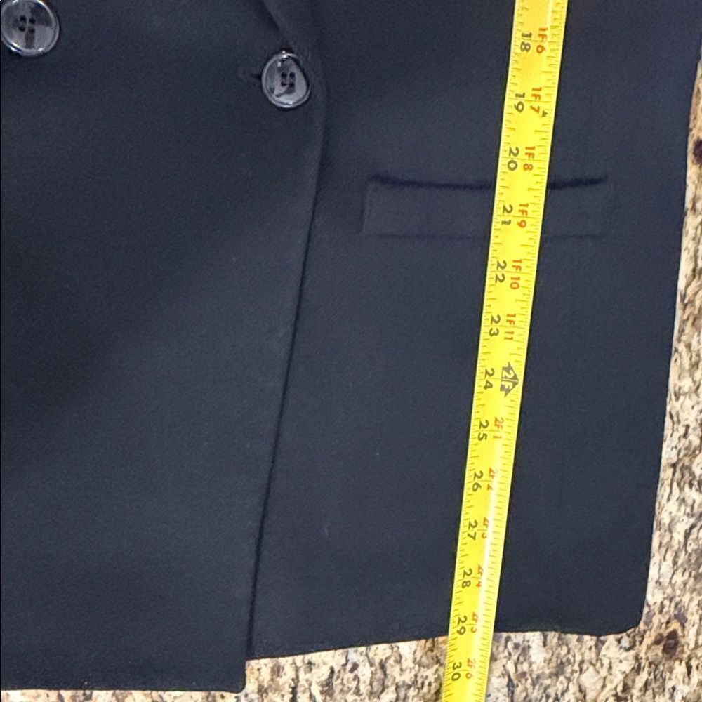 Greg Adams Black Wool Blazer Jacket Women’s Size 13/14 Classic Tailored - Picture 9 of 13